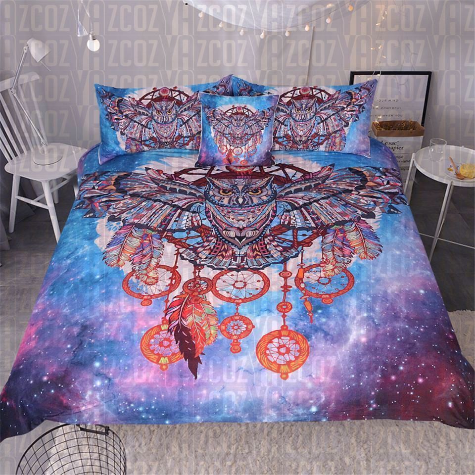 Bohemian Owl Dreamcatcher Bedding Set