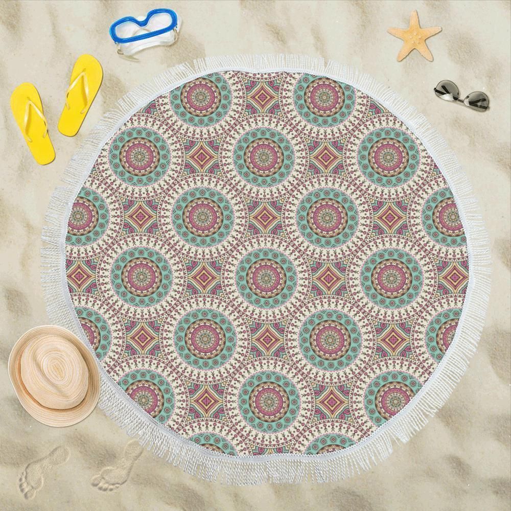 Bohemian Round Style Printed Round Beach Towel