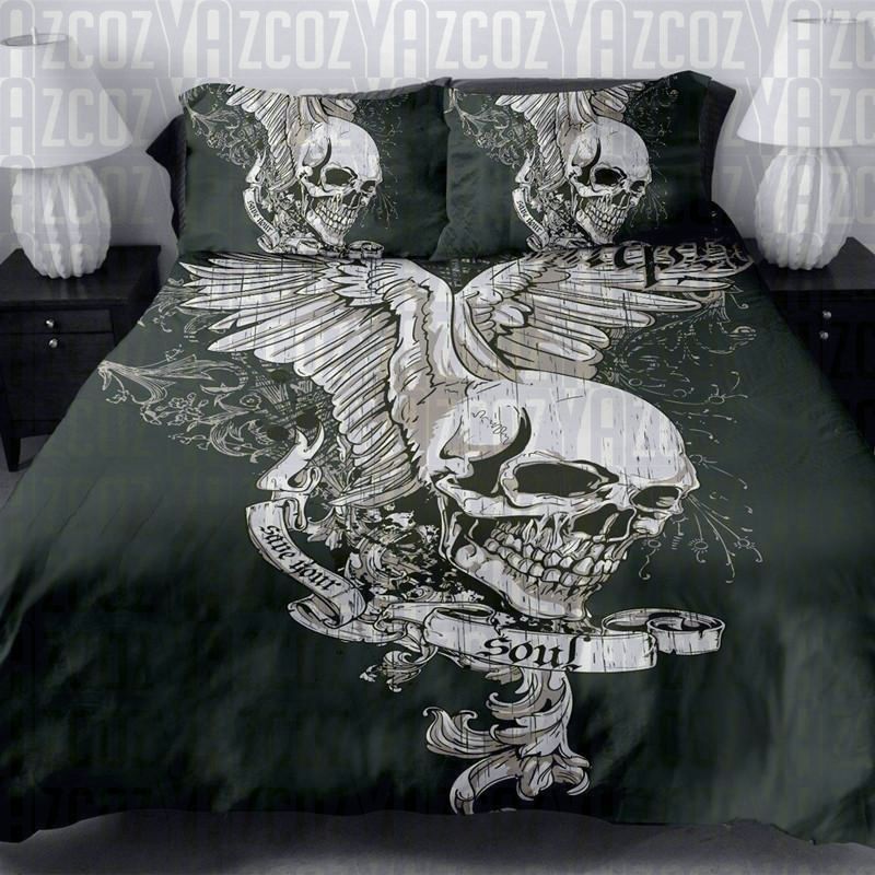 Bohemian Skull Save Your Soul Bedding Set