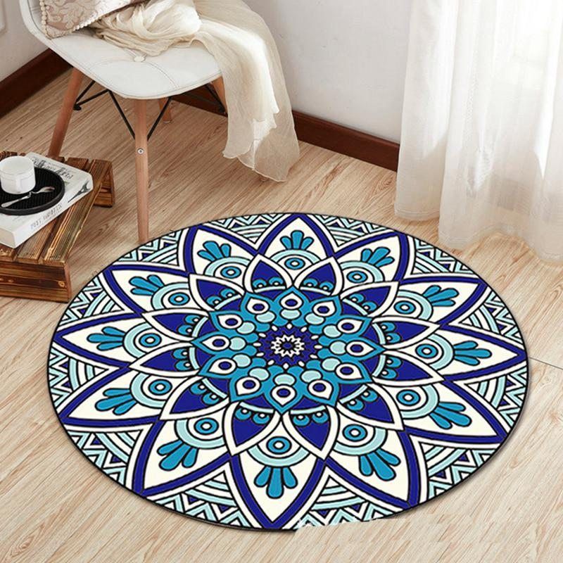 Bohemian Style Pattern Round Carpet