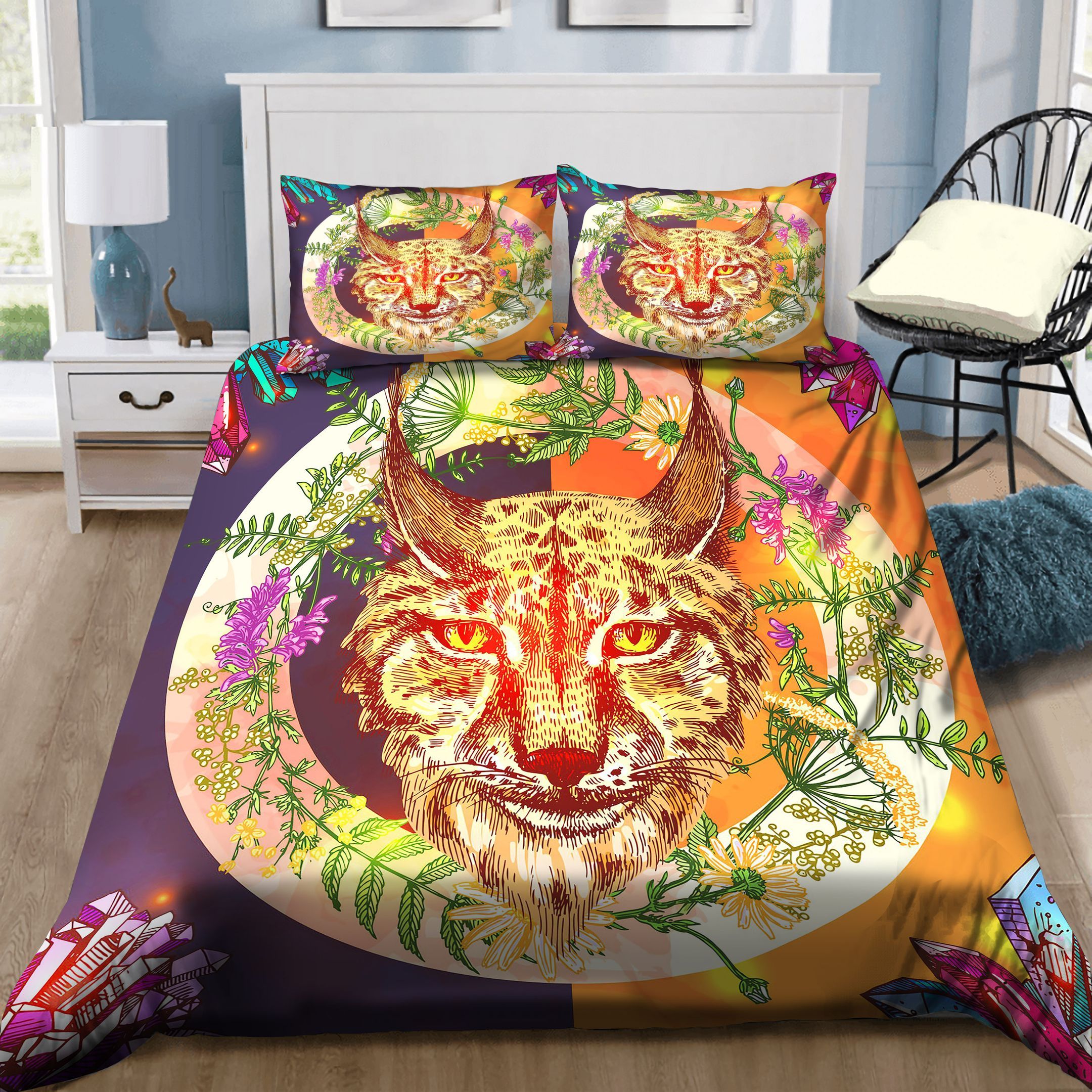 Boho Apache Animal Feather Bedding Set