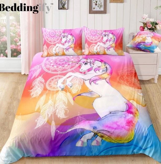 Boho Dreamcatcher Unicorn Bedding Set