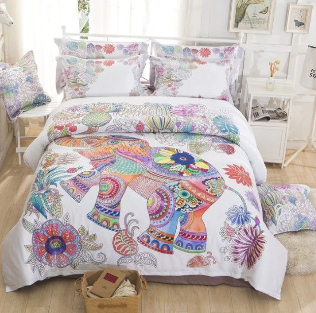 Boho Elephant Bedding Set