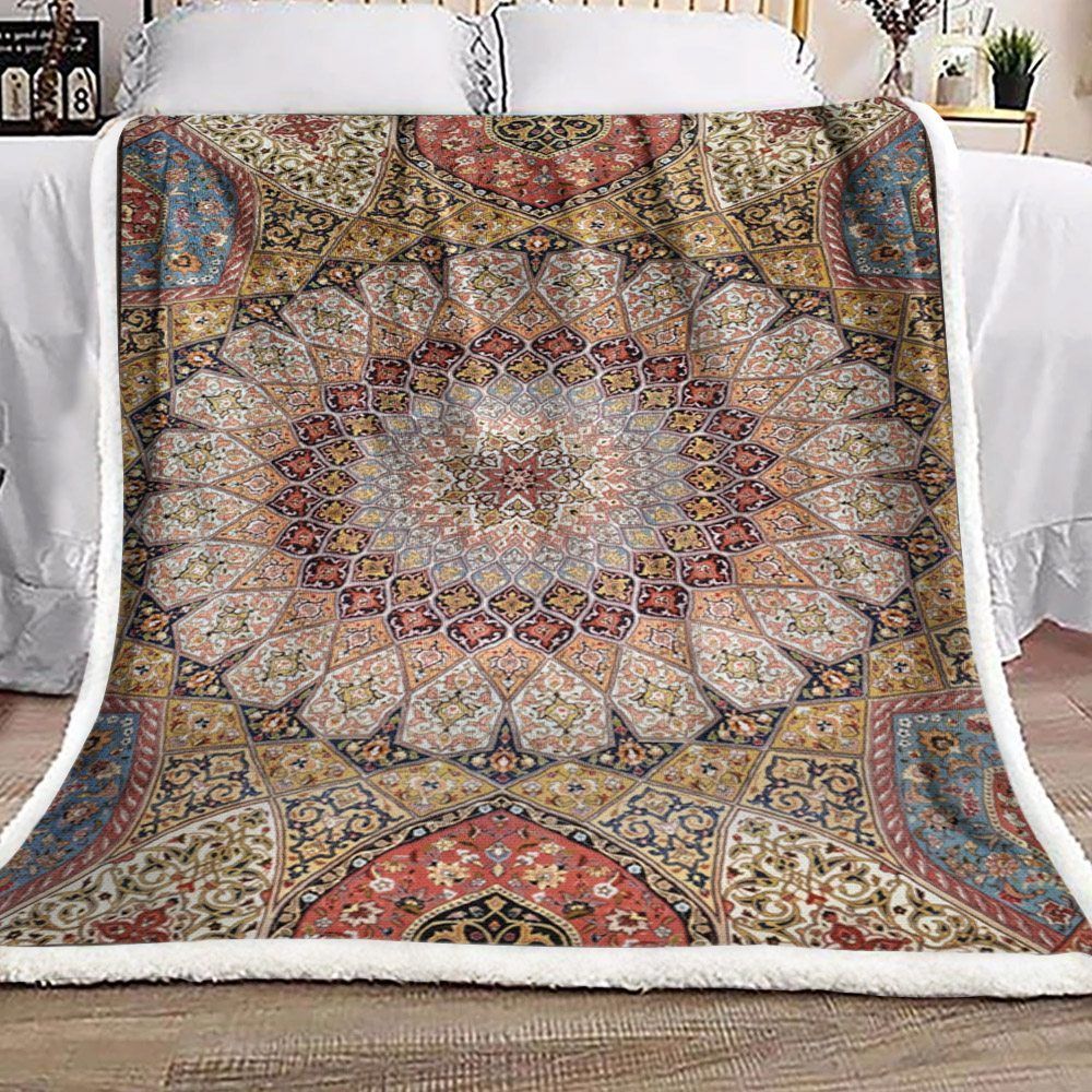 Boho Sherpa Fleece Blanket