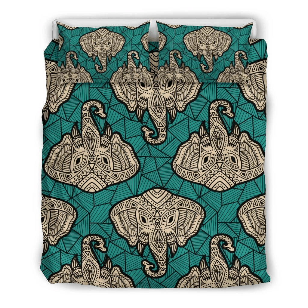 Boho Head Elephant Bedding Set