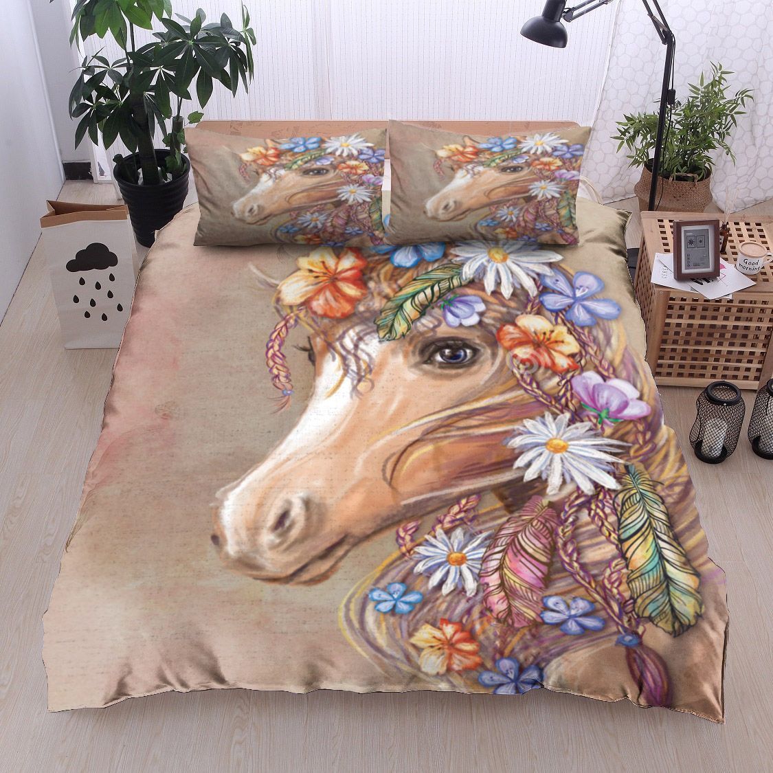 Boho Hippie Horse Bedding Set