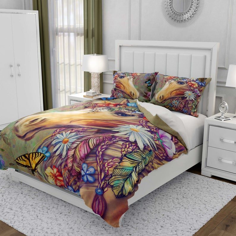 Boho Horse Bedding Set