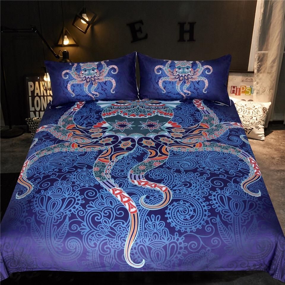 Boho Octopus Bedding Set