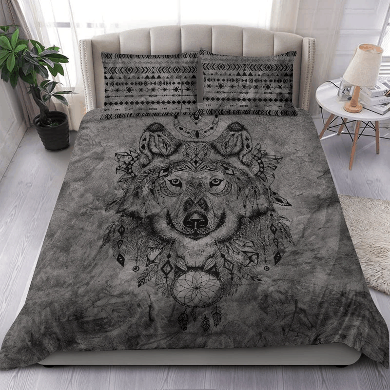 Boho Wolf Bedding Set