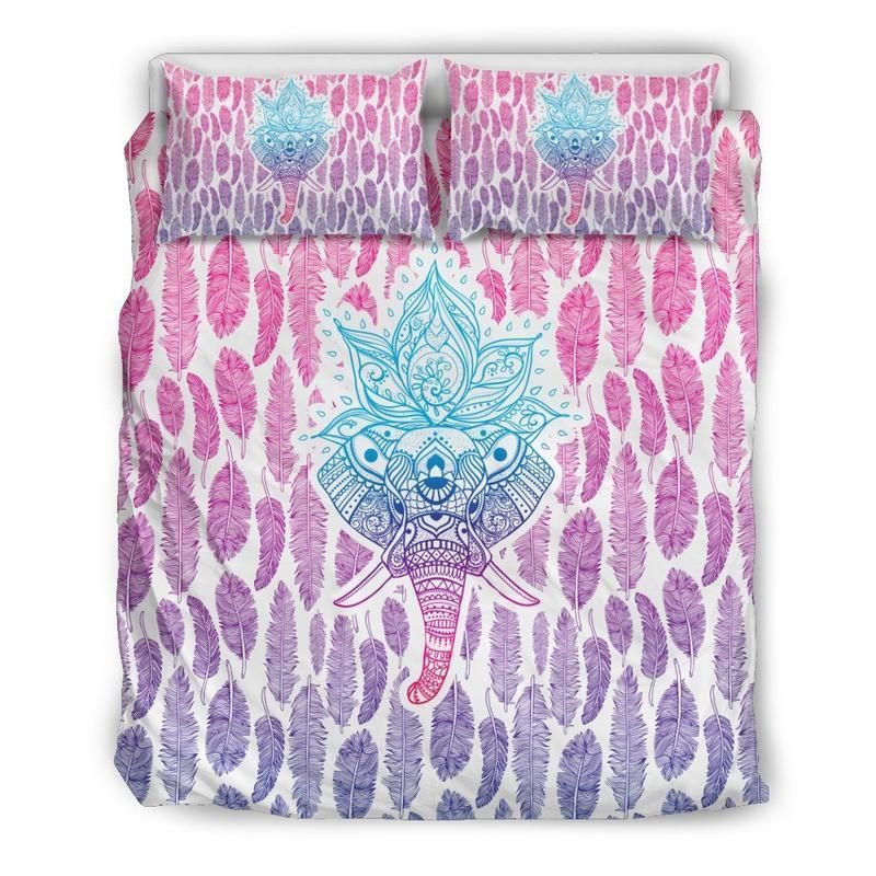 Bohoelephantfeathers Bedding Set