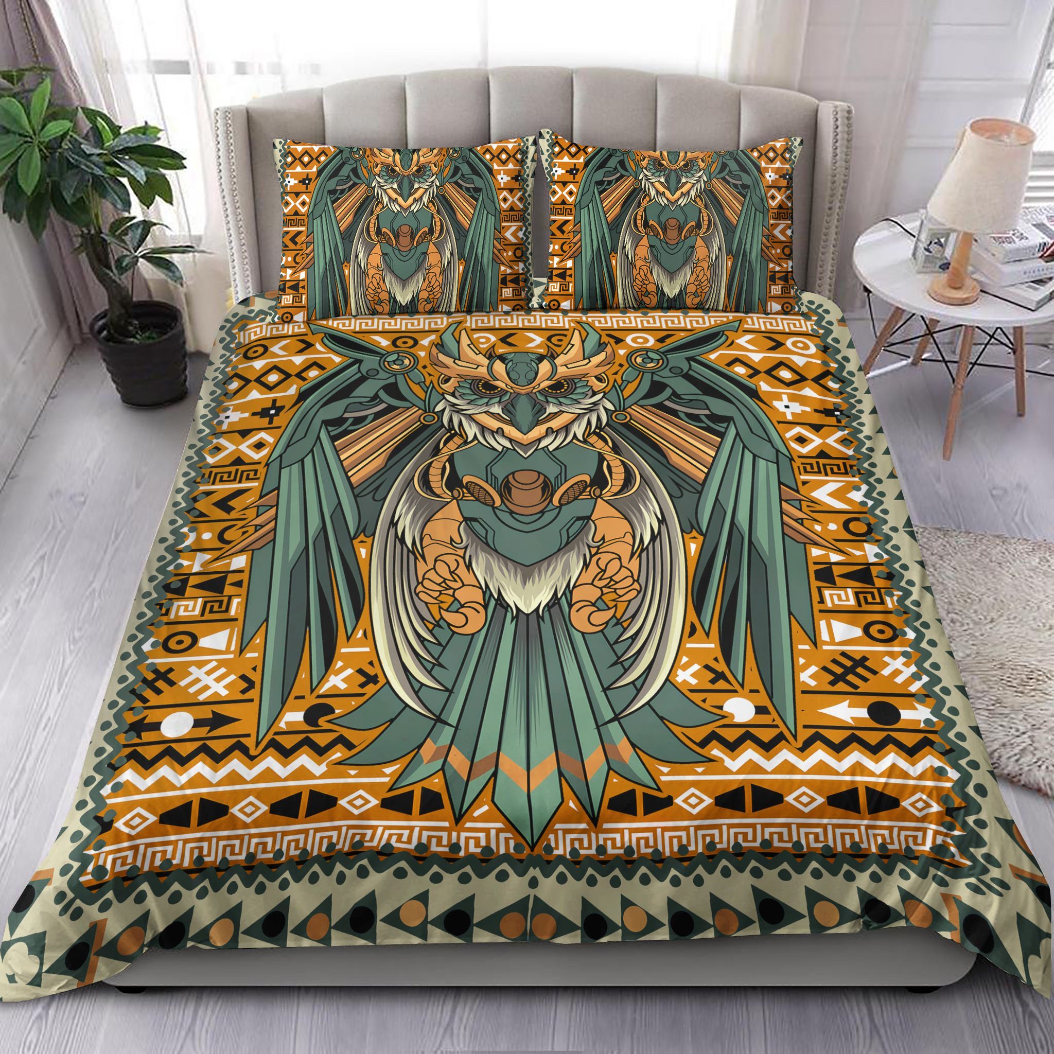 Boldy Native Owl Bedding Set