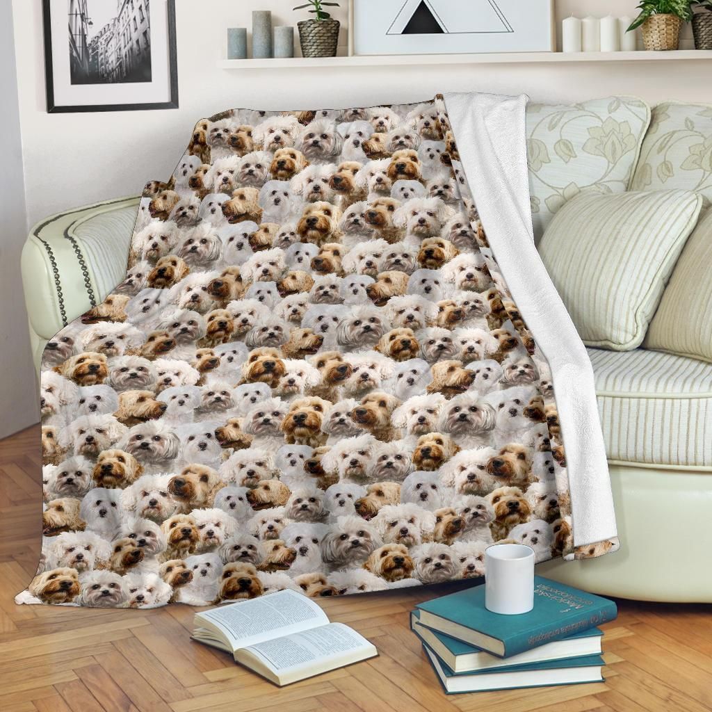 Bolognese Dog Sherpa Fleece Blanket