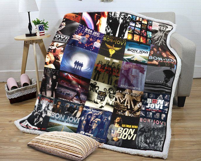 Bon-Jovi Sherpa Fleece Blanket