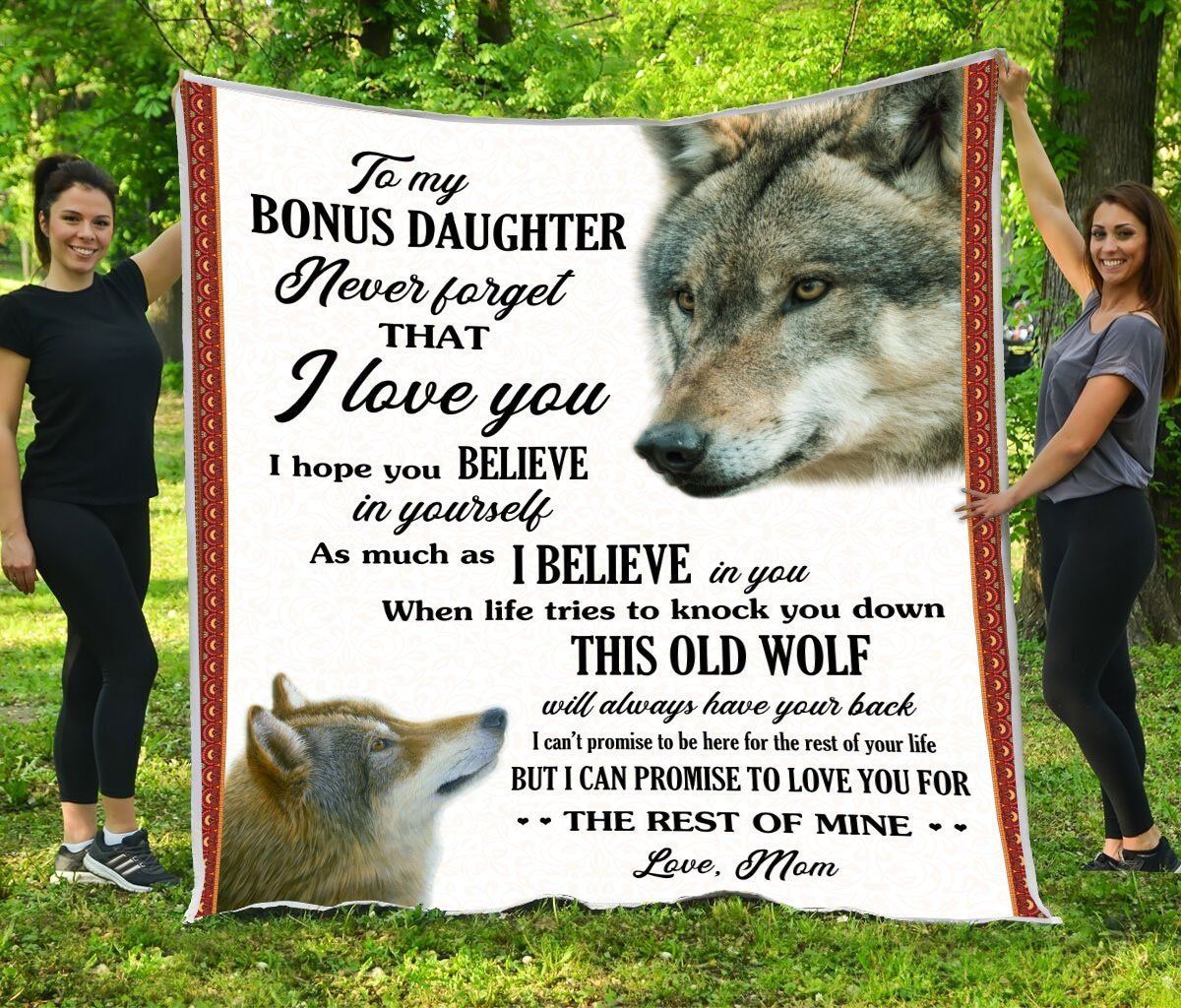 Bonus Daughter Love You For The Rest Of Mine Sherpa Fleece Blanket