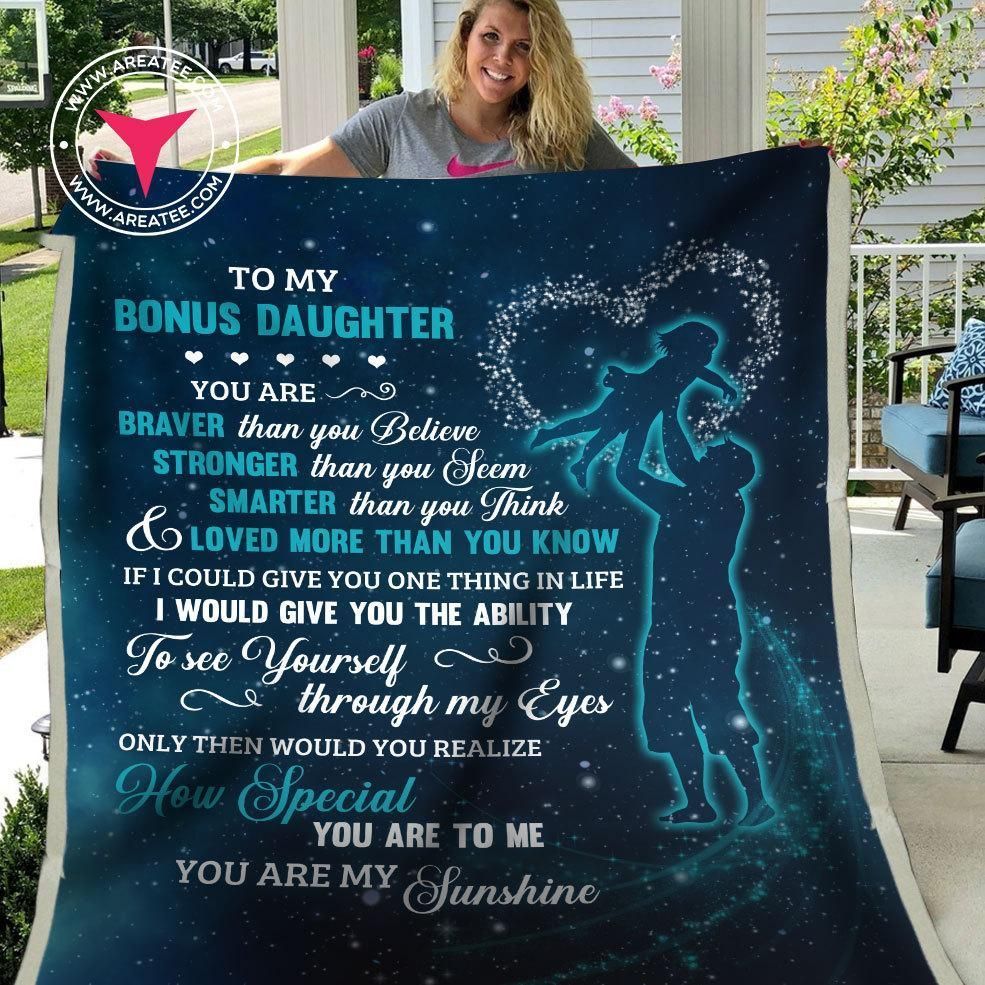 Bonus Daughter My Sunshine Sherpa Fleece Blanket