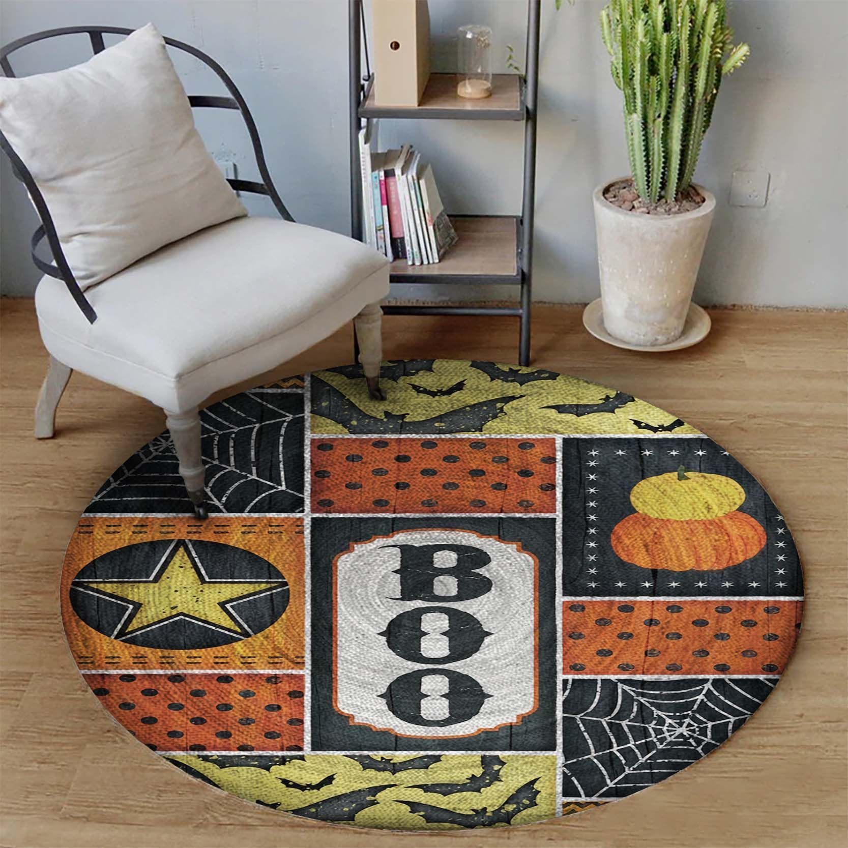 Boo Halloween Round Carpet
