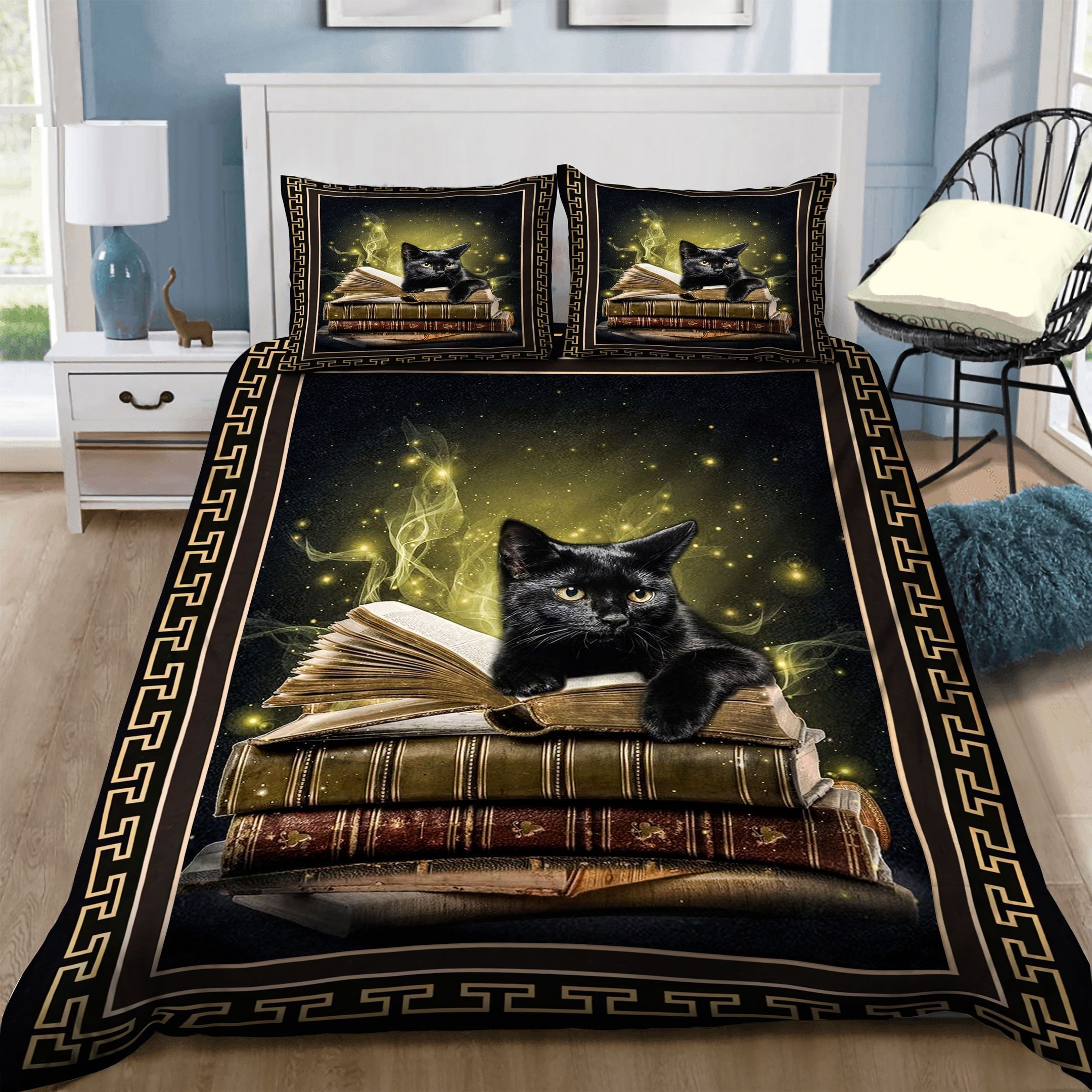Book And Cat Bedding Set