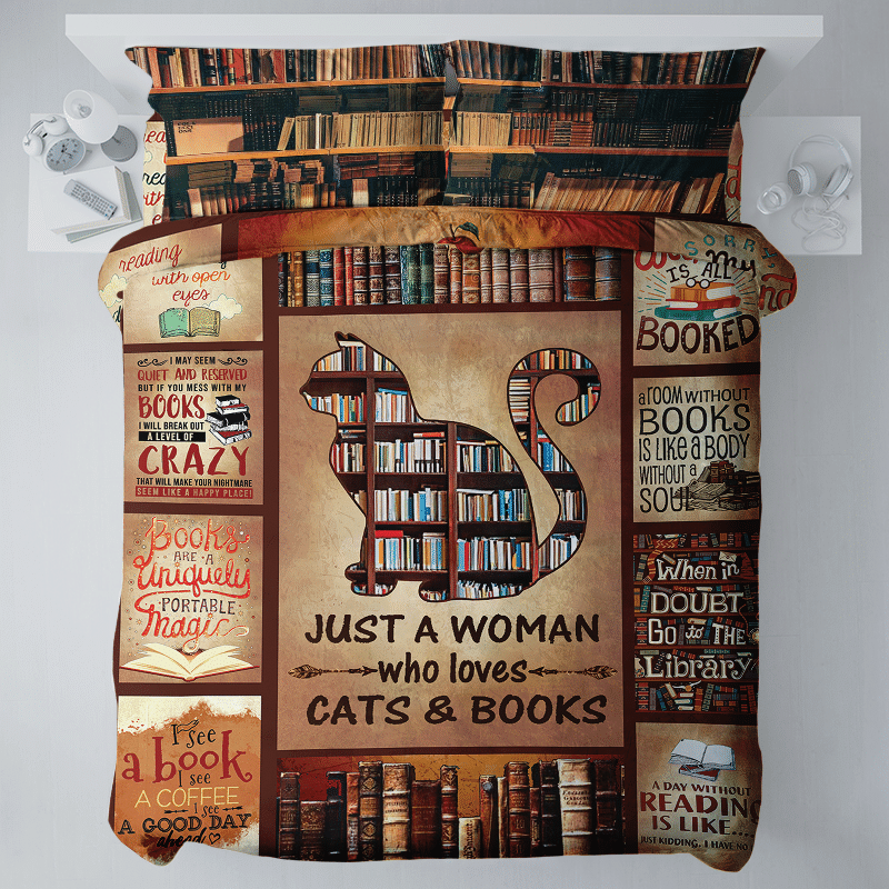 Book Cat Bedding Set