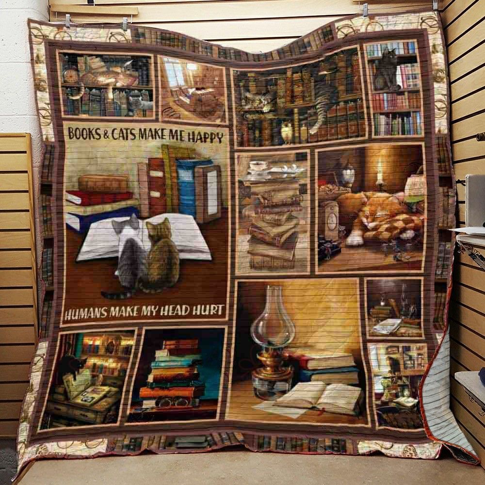 Book Cat GS-CL-KC0408 Quilt Blanket