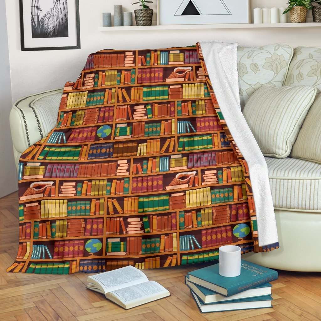 Book Lover Library Librarian Sherpa Fleece Blanket