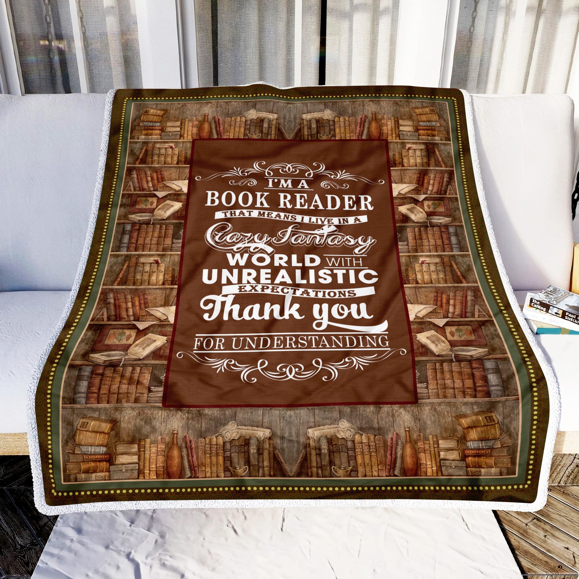 Book Reader Fleece Blanket