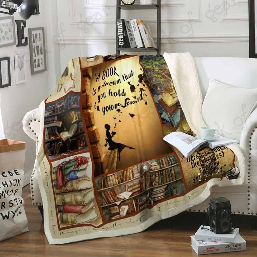 Book Reading Sherpa Fleece Blanket