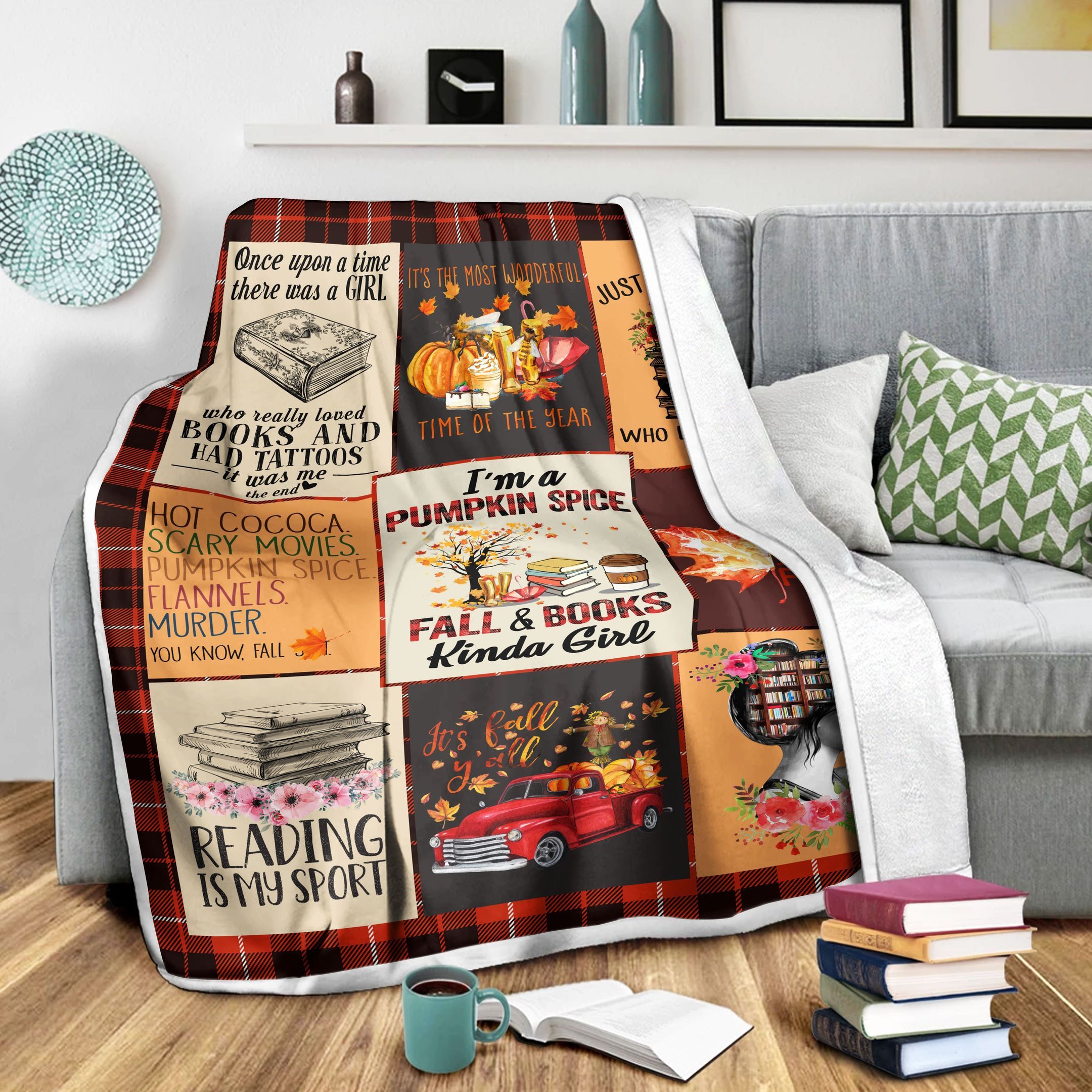 Book Reading Sherpa Fleece Blanket