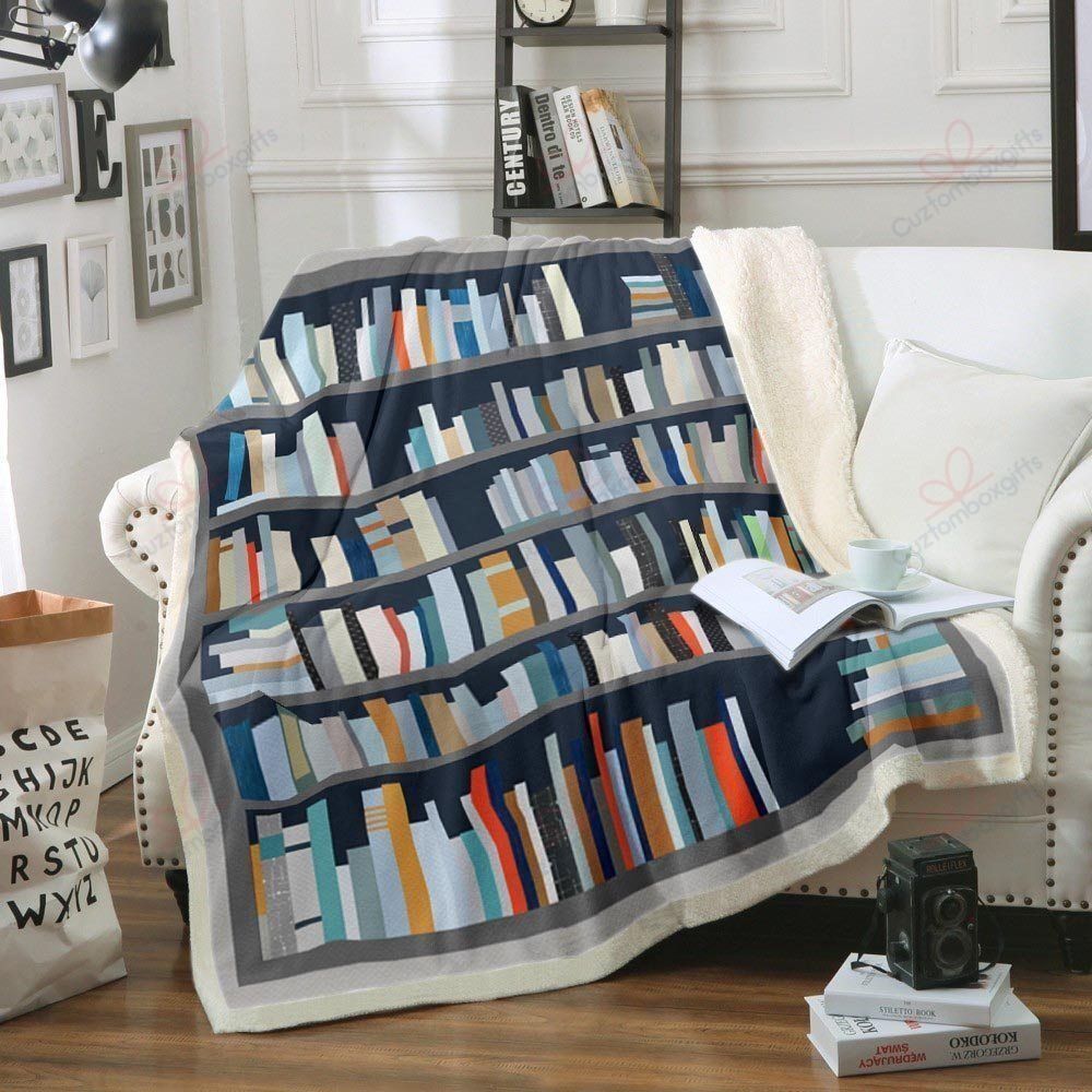 Bookcase Fleece Blanket
