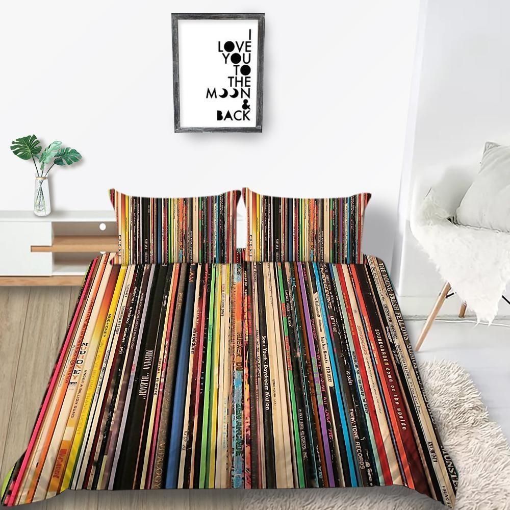 Books Colorful Printed Bedding Set