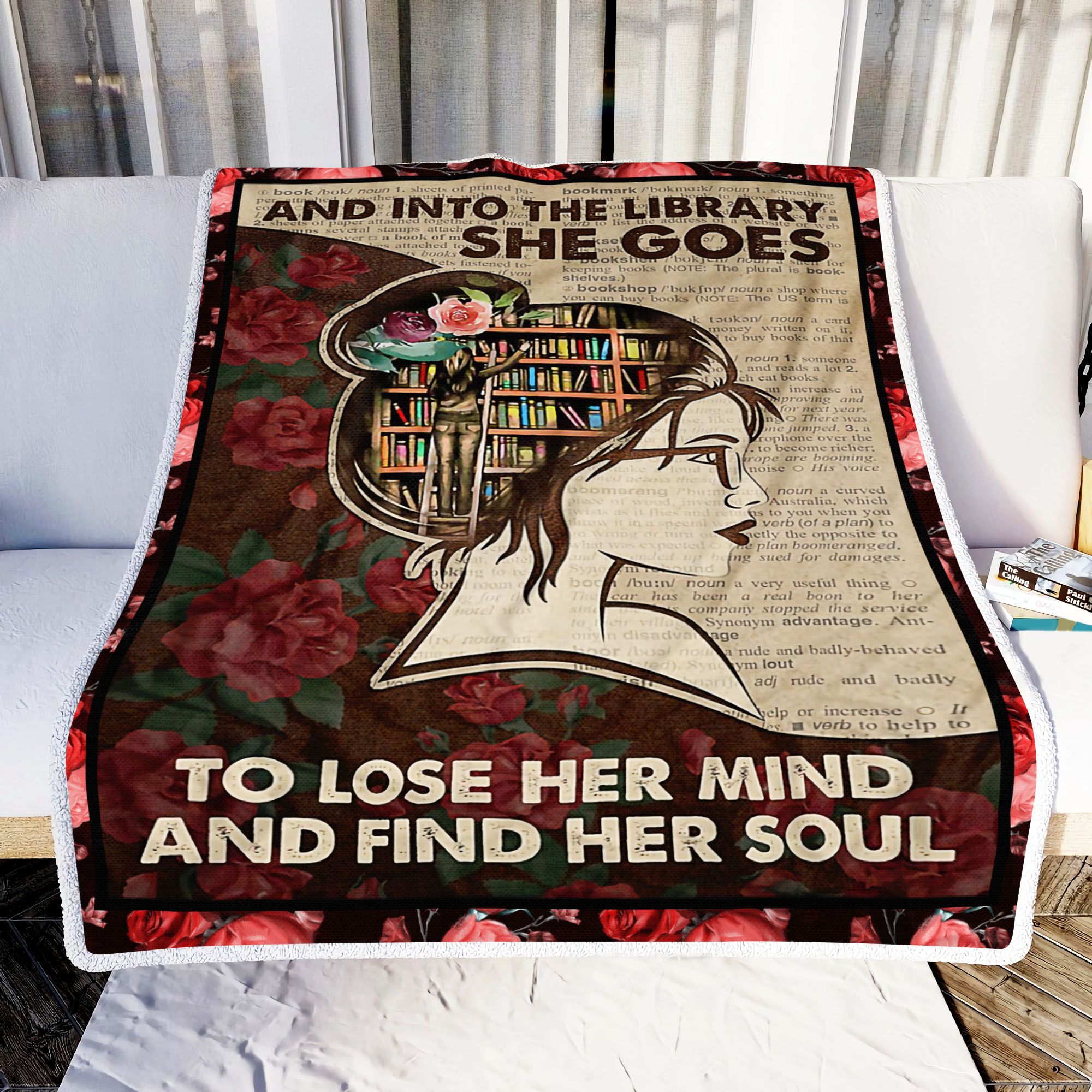 Books Lose Mind Find Soul Fleece Blanket