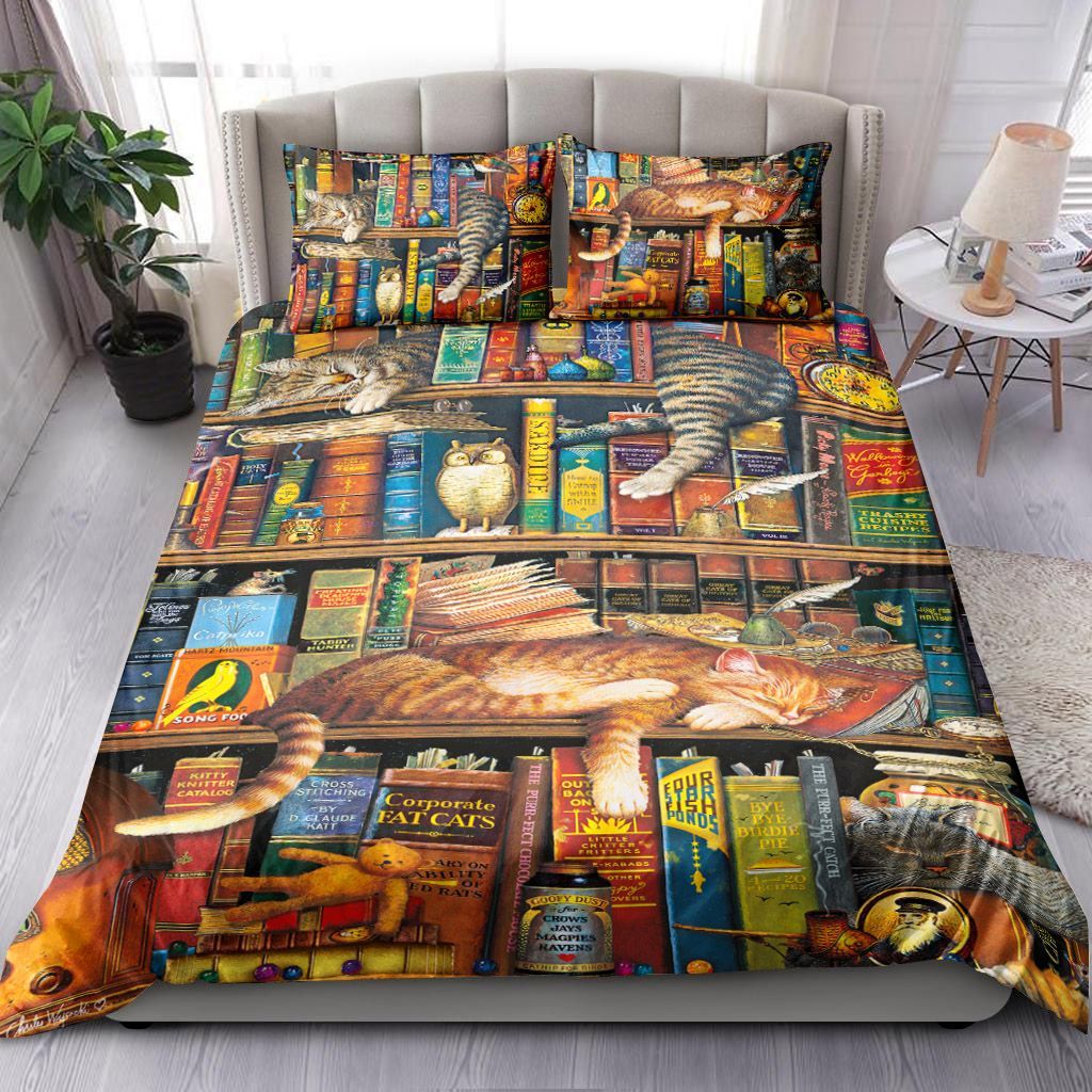Bookshelf And Cat Bedding Set