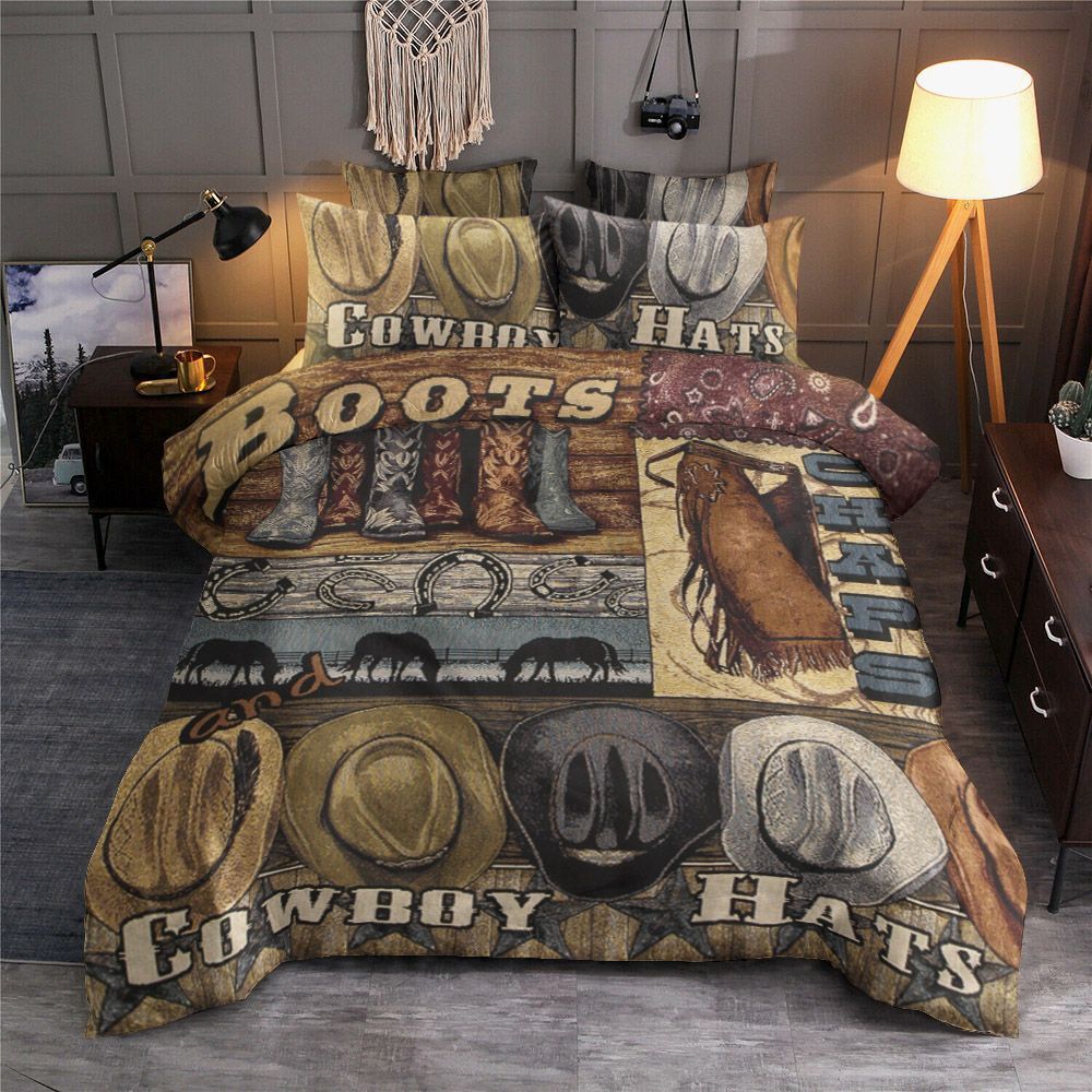 Boots Chaps And Cowboy Bedding Set