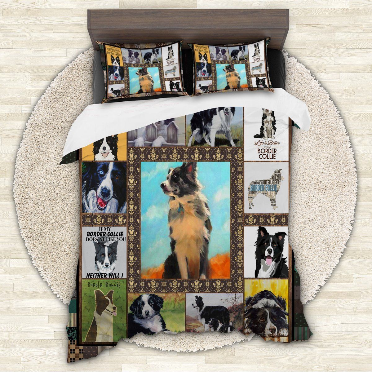 Border Collie Alert Bedding Set