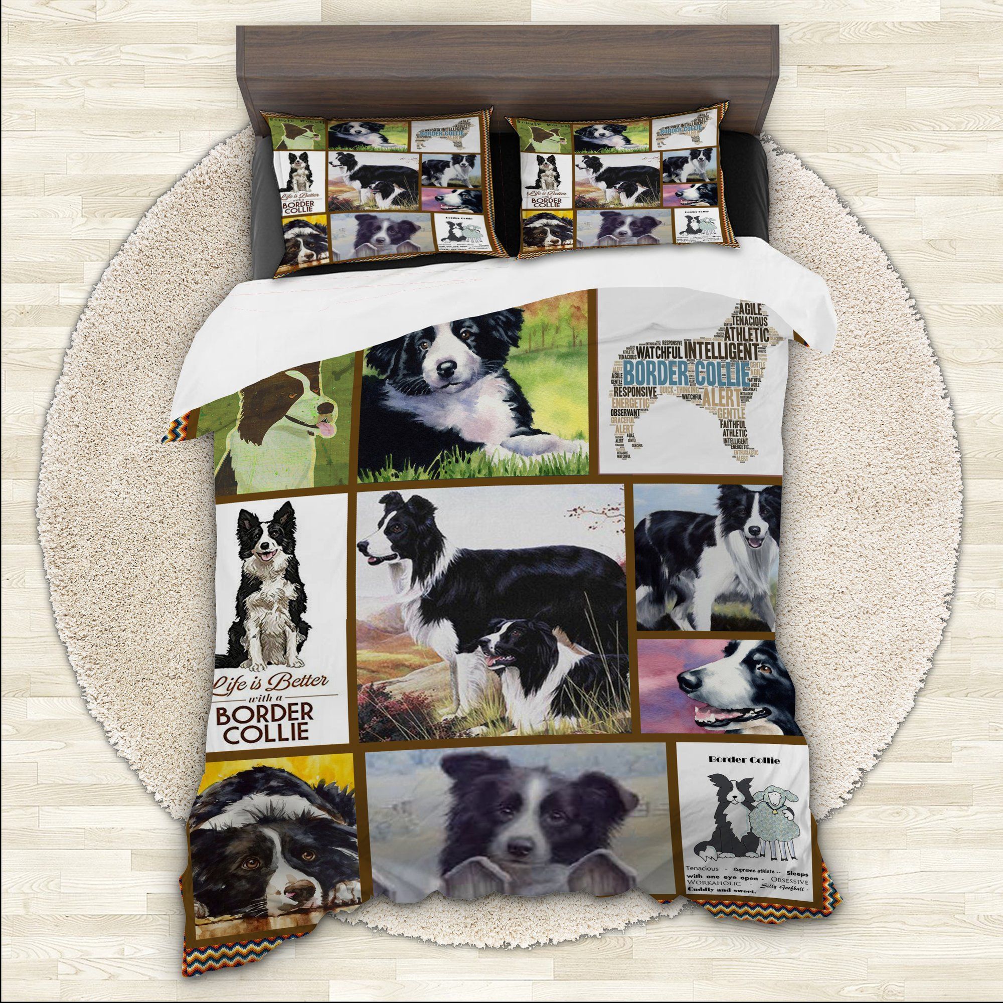 Border Collie Athlete Bedding Set