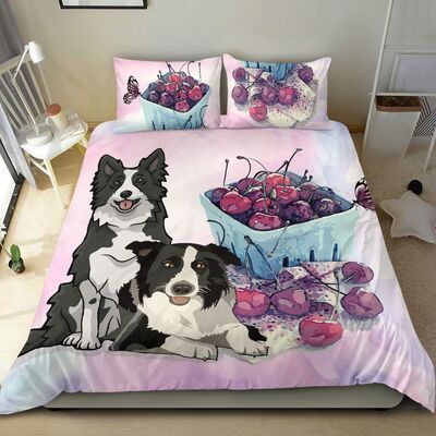 BORDER COLLIE BEDDING CHERRY