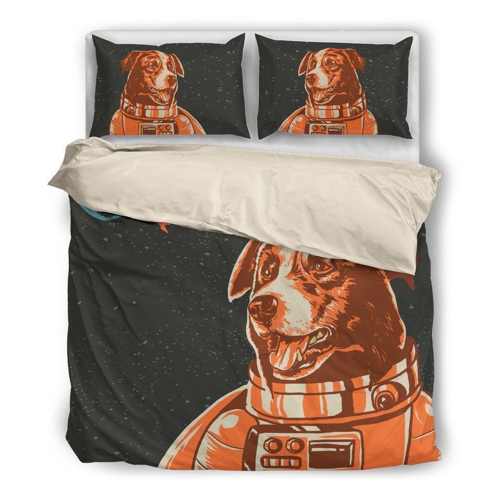 Border Collie Black Bedding Set