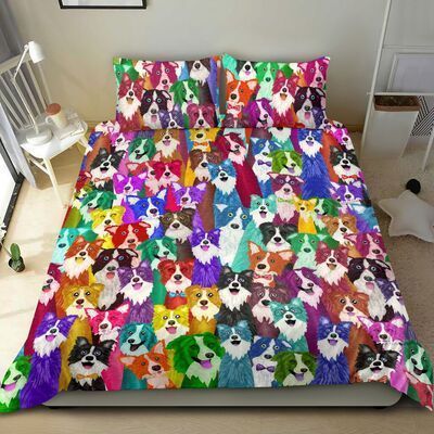 BORDER COLLIE BLACK Bedding Set