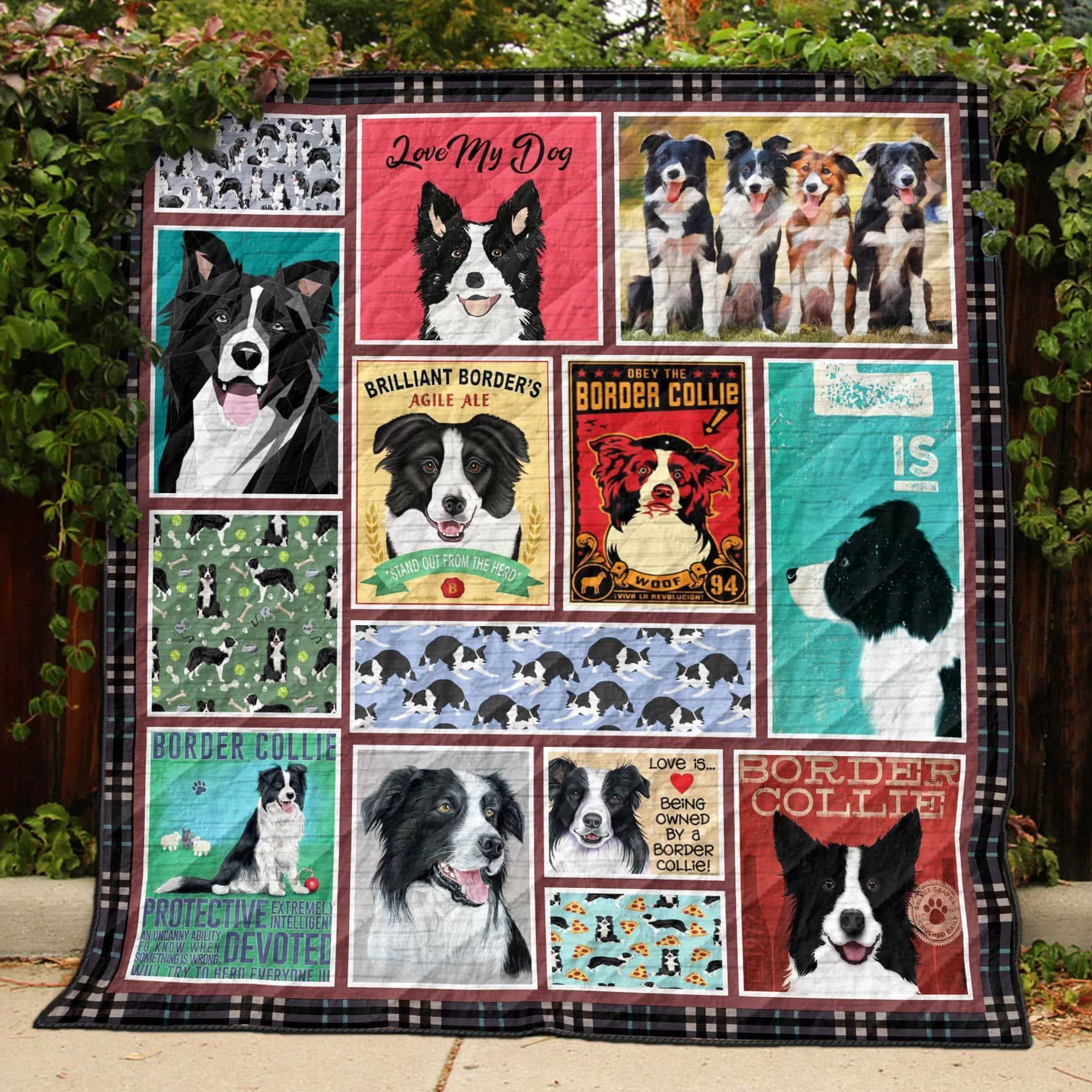 Border Collie Border With Love GS-CL-DT2706 Quilt Blanket