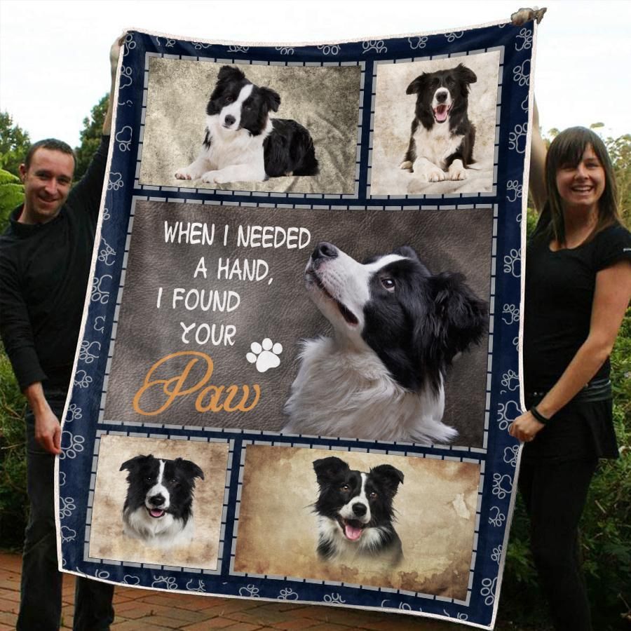 Border Collie Sherpa Fleece Blanket