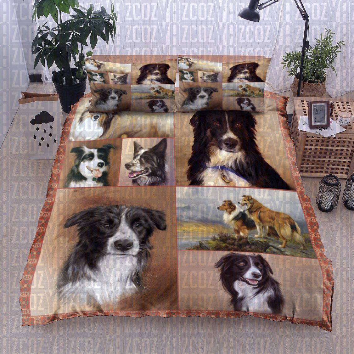 Border Collie Dog Bedding Set