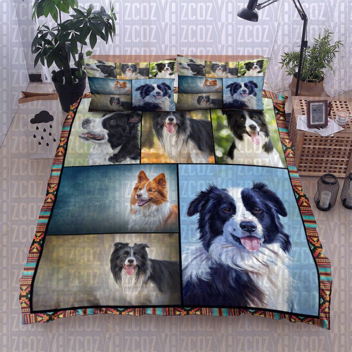 Border Collie Dog Bedding Set