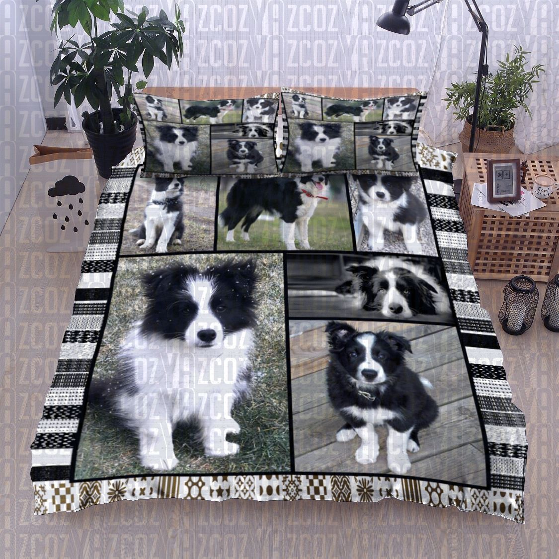 Border Collie Dog Bedding Set