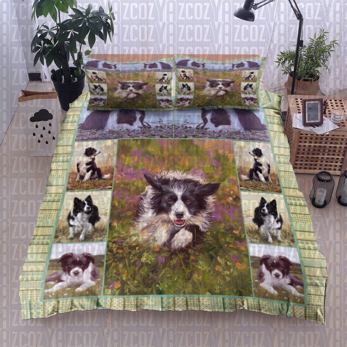 Border Collie Dog Bedding Set