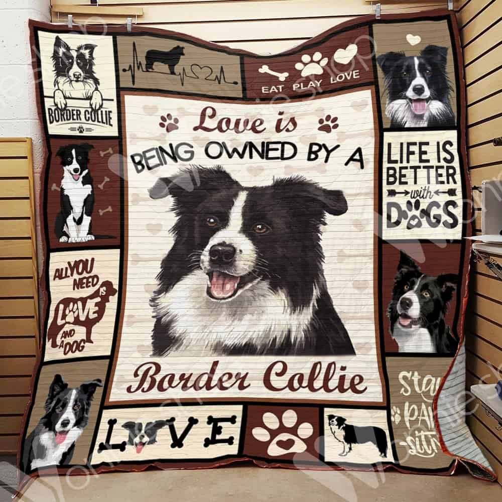 Border Collie Dog Quilt Blanket DHC0102487TD