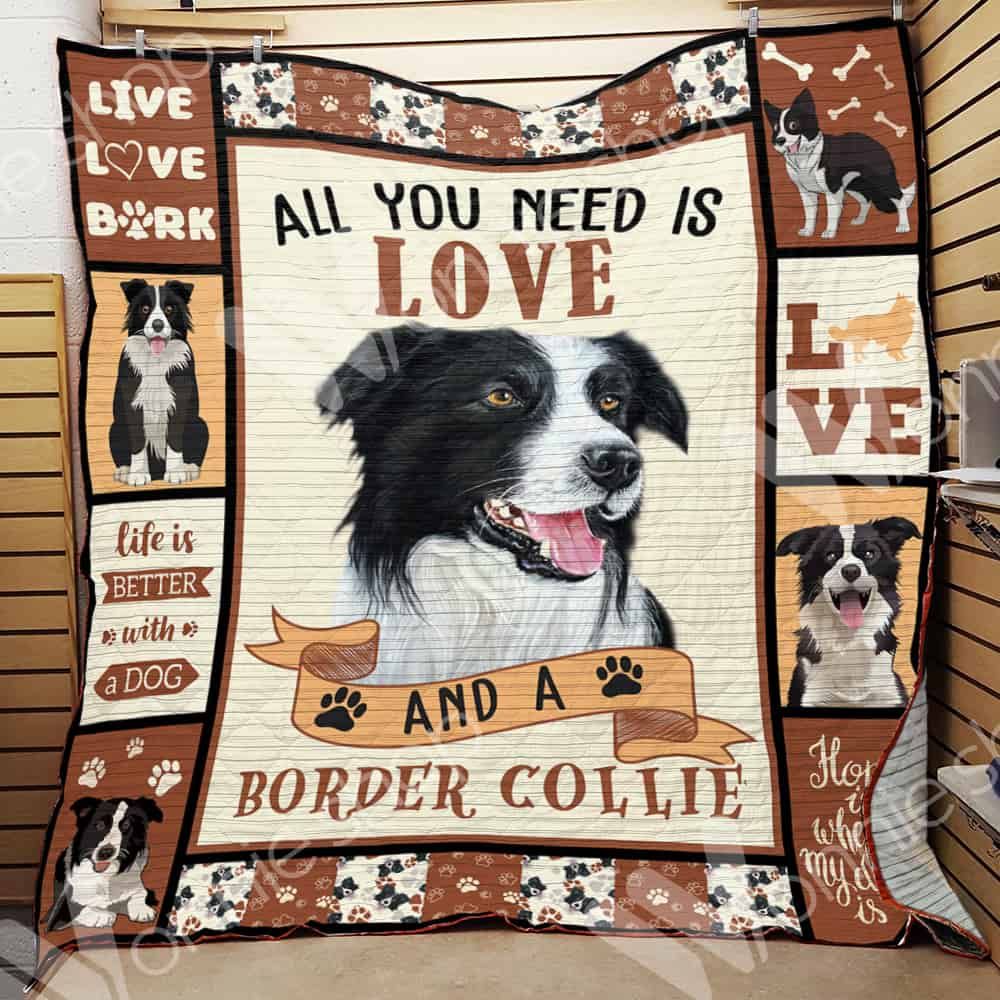 Border Collie Dog Quilt Blanket DHC0102498TD