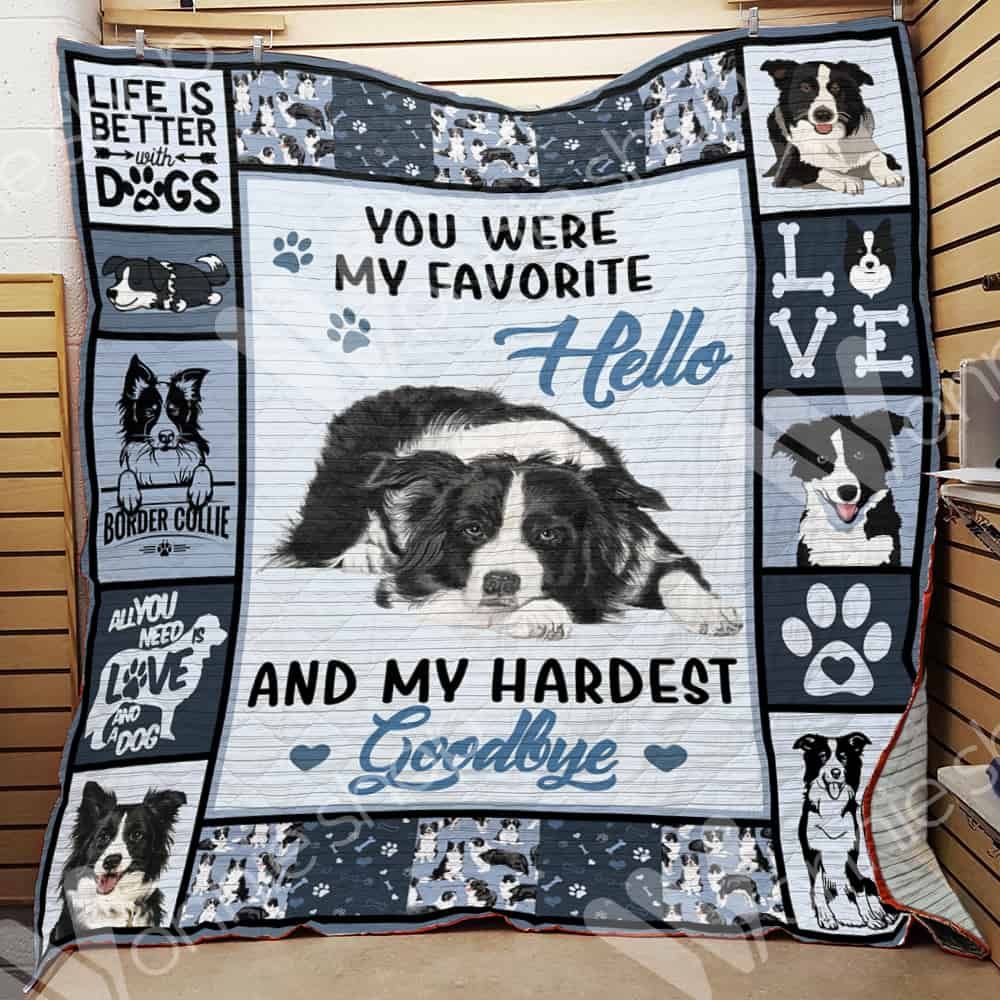 Border Collie Dog Quilt Blanket DHC0102589TD