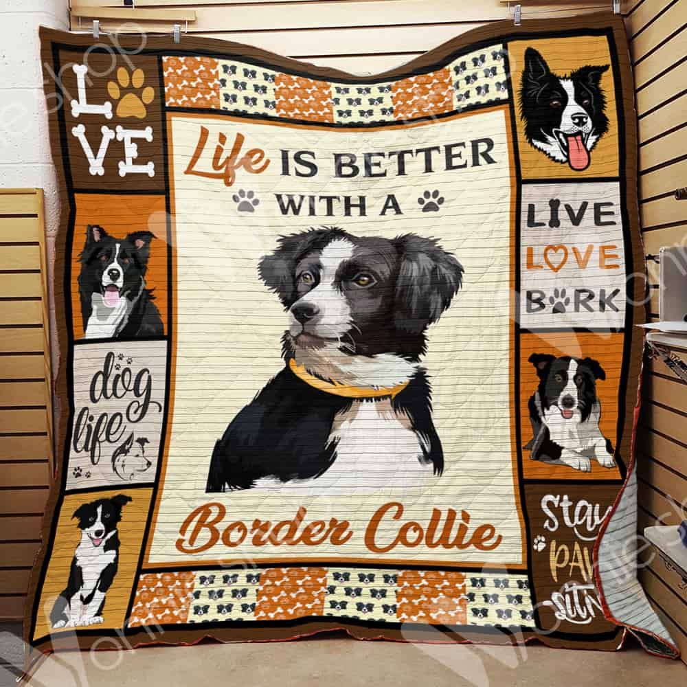 Border Collie Dog Quilt Blanket DHC0602863TD