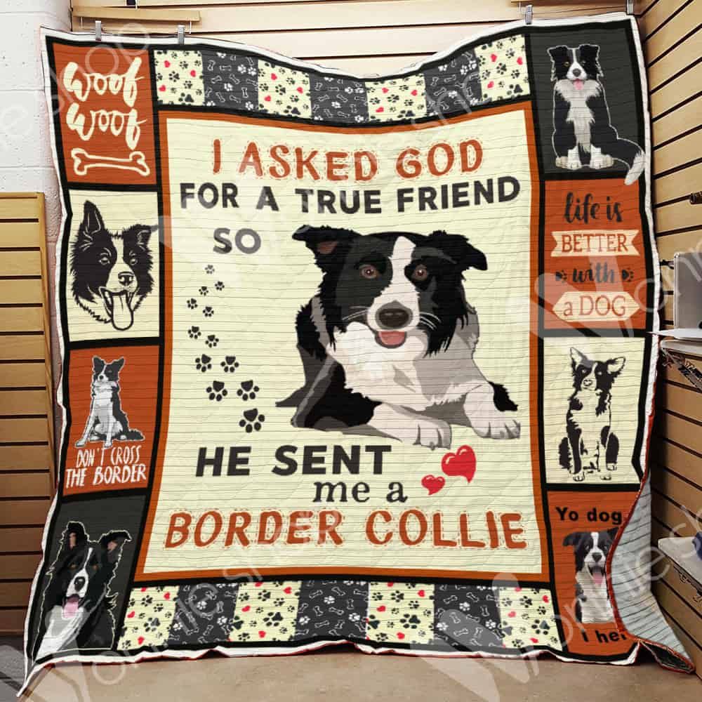 Border Collie Dog Quilt Blanket DHC0602890TD