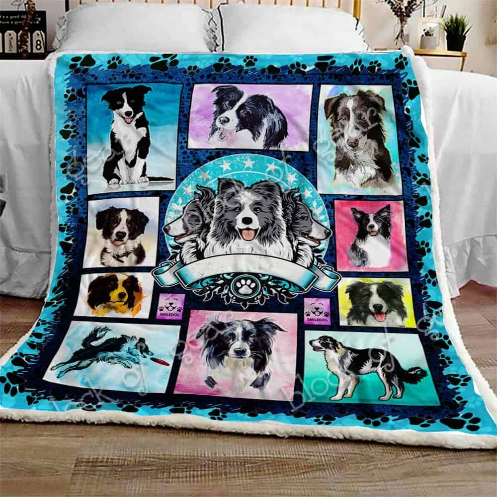 Border Collie Fleece Blanket