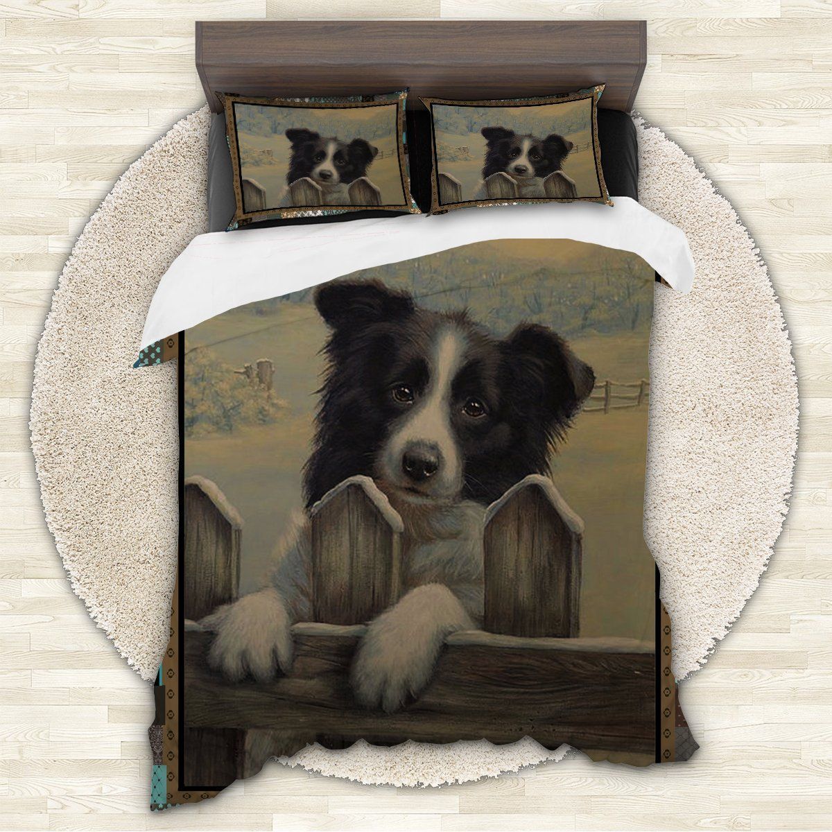 Border Collie Gander Bedding Set